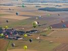 Photos aériennes de "montgolfiere" - Photo réf. E157812 - Lorraine Mondial Air Ballons 2015 : Vol du Dimanche 26 Juillet le matin lors du Record Mondial de Dcollage en Ligne. (The Great Line, In-line Mass Ascent)