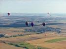 Photos aériennes de "montgolfiere" - Photo réf. E157818 - Lorraine Mondial Air Ballons 2015 : Vol du Dimanche 26 Juillet le matin lors du Record Mondial de Dcollage en Ligne. (The Great Line, In-line Mass Ascent)