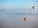 Photos aériennes de "montgolfiere" - Photo réf. E158013 - Lorraine Mondial Air Ballons 2015 : Vol du Vendredi 31 Juillet le matin.