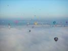 Photos aériennes de "montgolfiere" - Photo réf. E158018 - Lorraine Mondial Air Ballons 2015 : Vol du Vendredi 31 Juillet le matin.