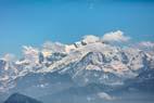 Photos aériennes de "blanc" - Photo réf. C164759 - Le Mont-Blanc vu au tl-objectif depuis la rive Nord du Lac Lman (Crans-prs-Cligny).